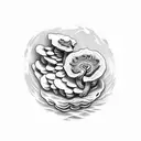 a morel mushroom tattoo design idea