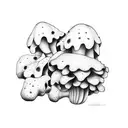 a morel mushroom tattoo design idea