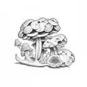 a morel mushroom tattoo design idea