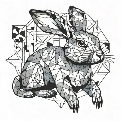 rabbit tattoo design idea