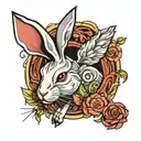 rabbit tattoo design idea