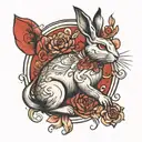 rabbit tattoo design idea