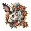 rabbit tattoo design idea