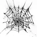 Spider Web on hand tattoo design idea