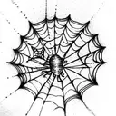 Spider Web on hand tattoo design idea