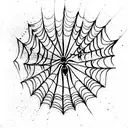 Spider Web on hand tattoo design idea