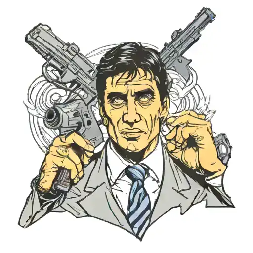 tony Montana tattoo design idea