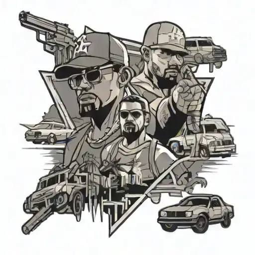 gta san andreas inspired tattoo design idea