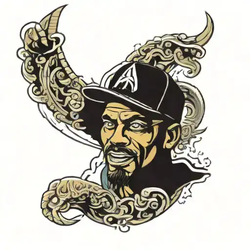 Truck driver rapping on top tattoo design idea