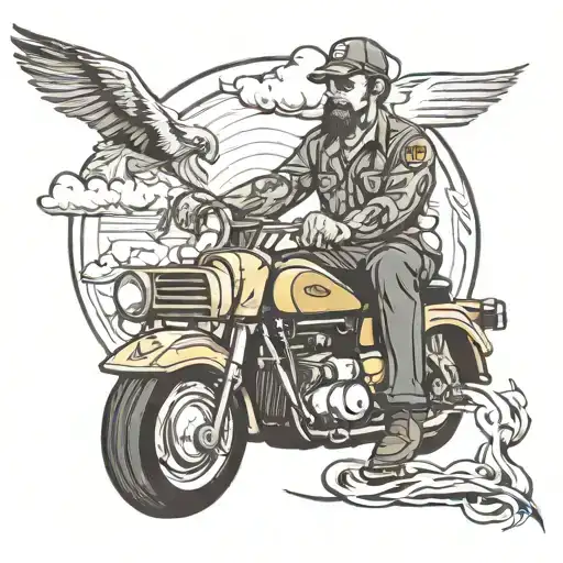 Truck driver tattoo design idea