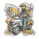 Truck driver tattoo design idea