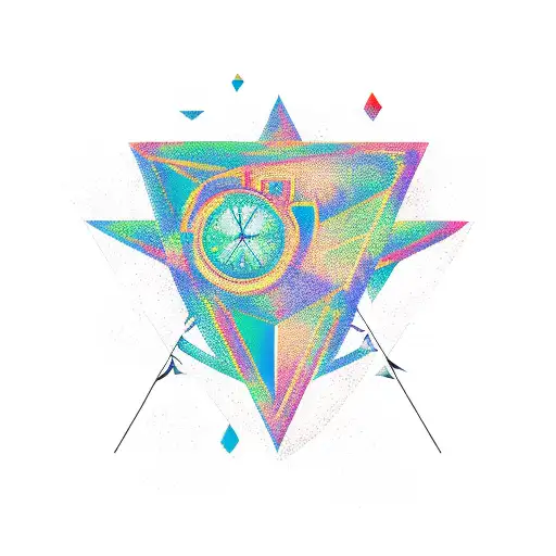 Triangle tattoo design idea