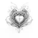 Heart with a Viper tattoo design idea
