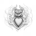Heart with a Viper tattoo design idea