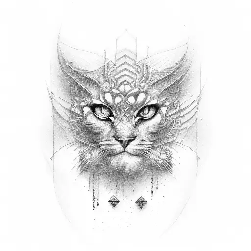 realism dark female soucerer  tattoo design idea