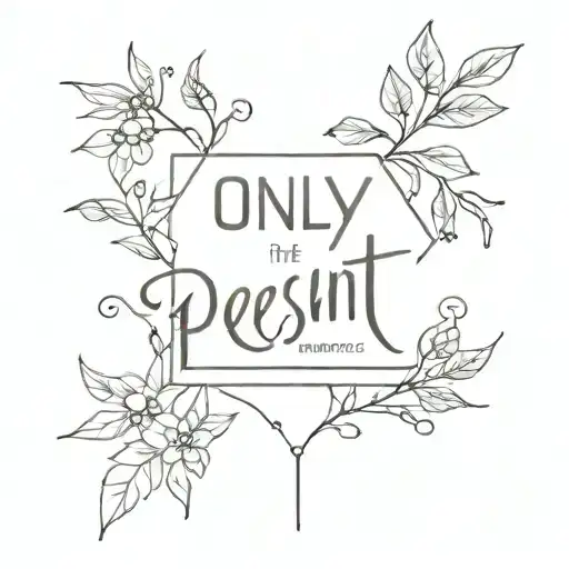 Only the present exists, because the past is a present that was and the future is a present that will be.  tattoo design idea