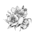 Drake with flowers tattoo design idea