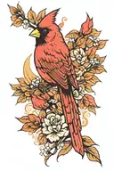 cardinal bird tattoo design idea