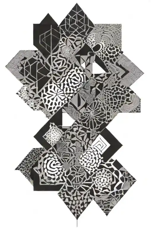 Fractal, dotwork, sacred geometric, abstract psychedelic! tattoo design idea