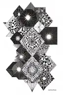 Fractal, dotwork, sacred geometric, abstract psychedelic! tattoo design idea