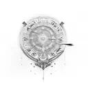 2024 in roman numerals tattoo design idea
