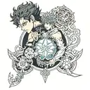 Black clover tattoo design idea