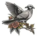 dove and crow  tattoo design idea