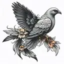 dove and crow  tattoo design idea