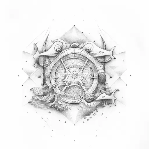 ocean realism tattoo design idea