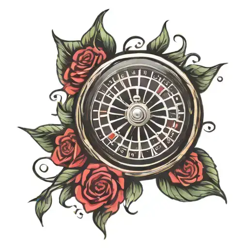 roulette wheel tattoo design idea