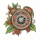 roulette wheel tattoo design idea