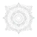 Meditation,mindfulness,dharma chakra logo,kundalini,universe,calm,world,solar system,book,nirvana three quarter forearm  tattoo design idea