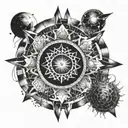 Meditation, mindfulness, dharma chakra logo, kundalini,universe, calm, world, solar system, nirvana, positive mind, book tattoo design idea