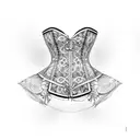 corset lace tattoo design idea