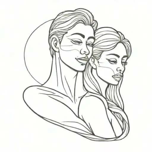 A unique design combining love and faces, symbolizing the owner's passion for both tattoo design idea