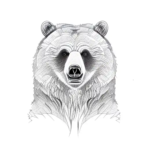 grizzly bear tattoo design idea
