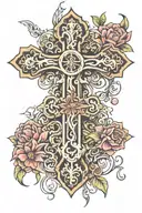 double cross tattoo design idea