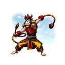 fighting monkey king  tattoo design idea