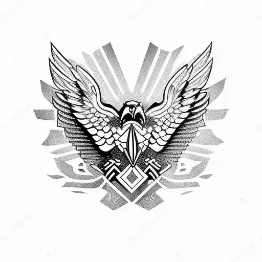  eagle inca tattoo design idea