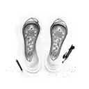 cinderella slipper with crown  tattoo design idea