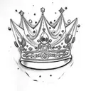 cinderella slipper with crown  tattoo design idea