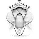cinderella slipper with crown  tattoo design idea