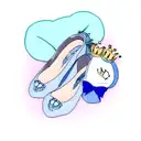 cinderella slipper with crown  tattoo design idea