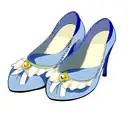 cinderella slipper with crown  tattoo design idea