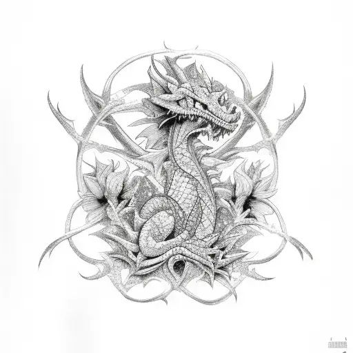 Cherry Blossom Dragon Tattoo - Best Tattoo Ideas Gallery