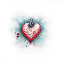 bleeding heart tattoo design idea