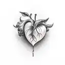 bleeding heart tattoo design idea