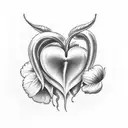 bleeding heart tattoo design idea