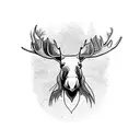 Moose tattoo design idea