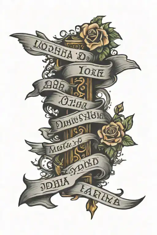 joshua 1:9 bible verse tattoo design idea